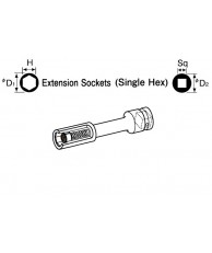 3/8" MS Extension Socket (Floating Magnet Type)